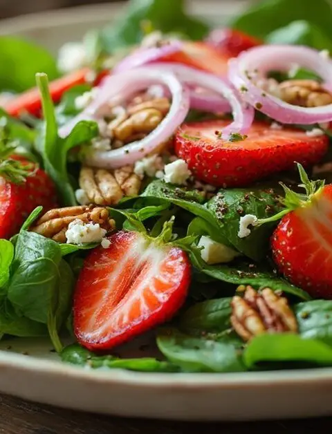 Salat med jordbær