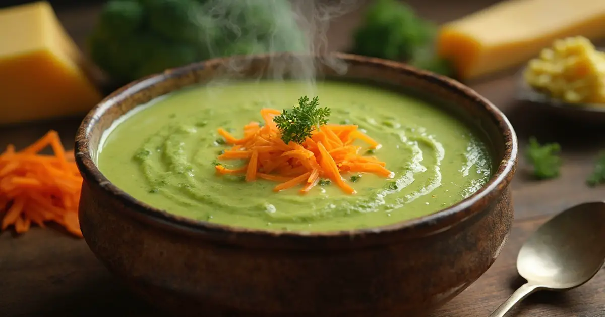 Broccoli cheddar suppe