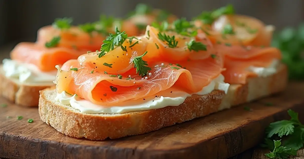 Franskbrød med laks