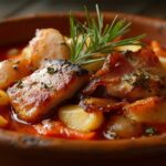 gryderet med svinekød og kartoffelmos​ Opskrift